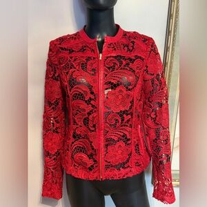INC International Concepts Scarlet Lace Blouse